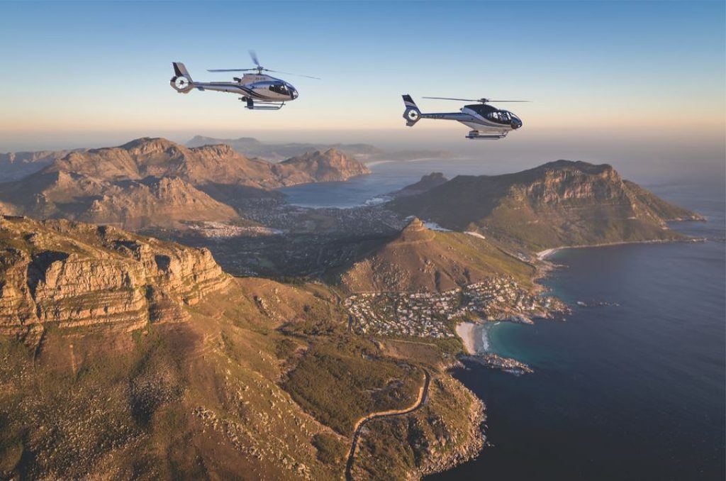 helicopters flying over cape peninsula