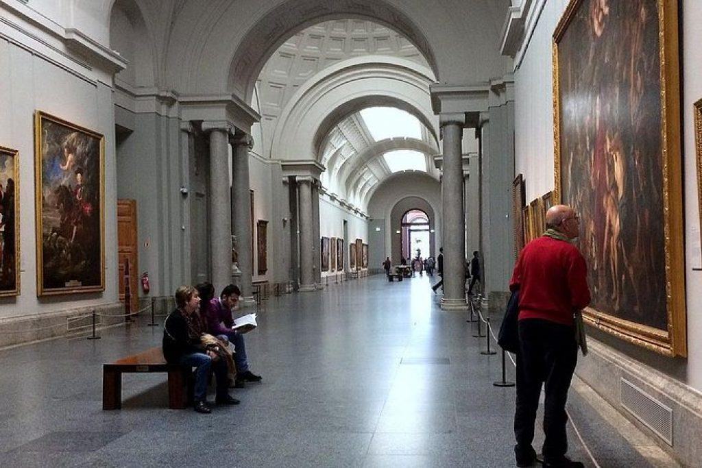 Hallway in the Prado museum, madrid
