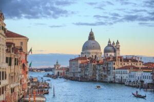 venice italy drone picture island