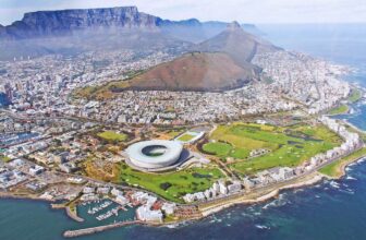 Aerial view of Cape Town
