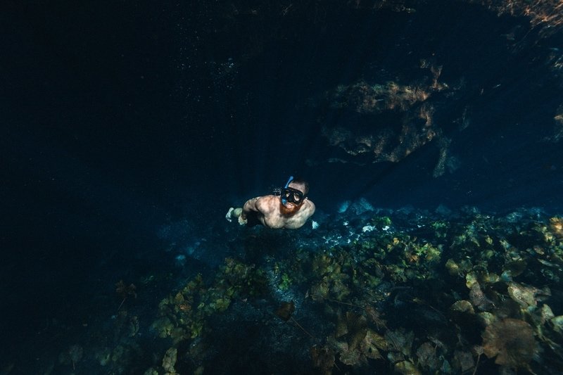 Man snorkeling