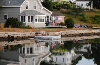 Lake house in America