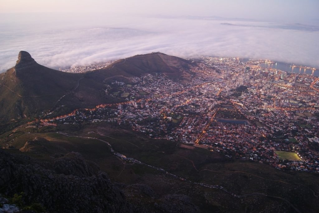 Aerial view of Cape Town