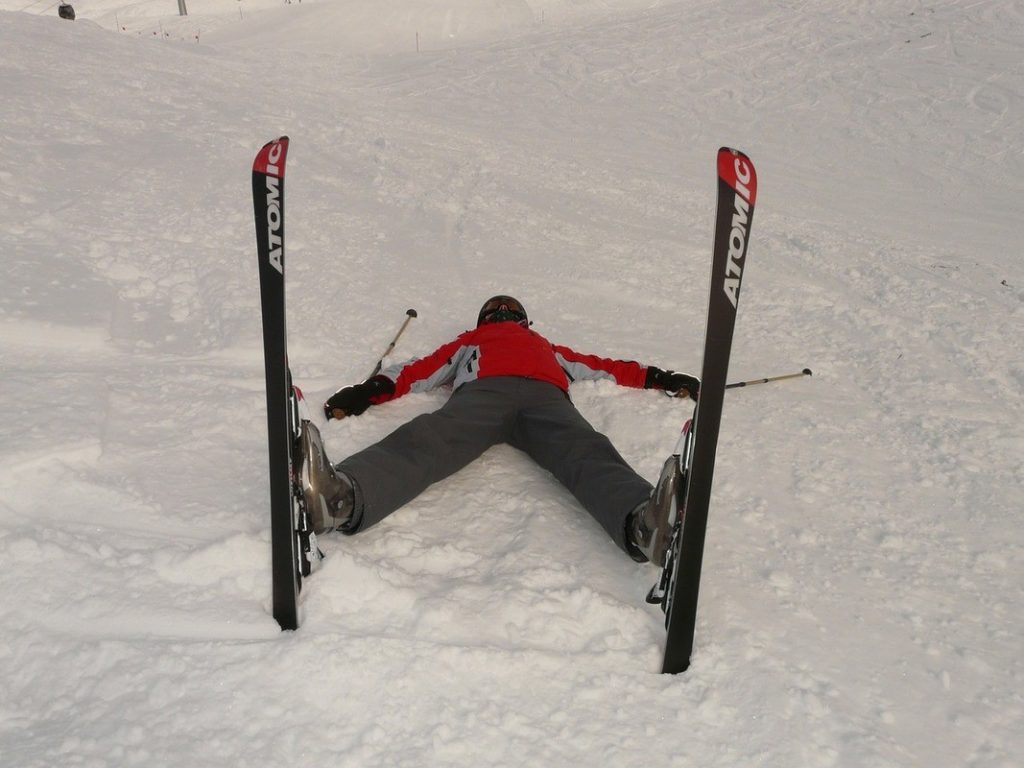 Tired skier