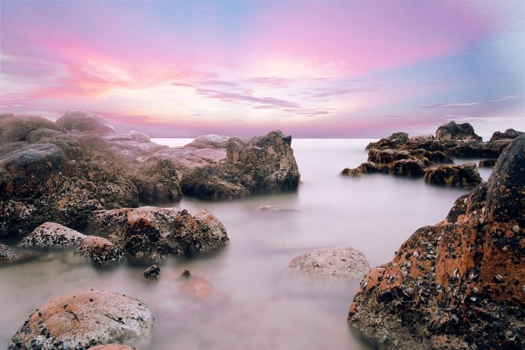 Rocks on the beach in Vietnam
