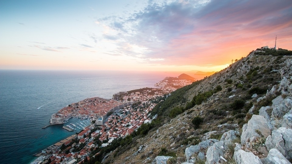 Dubrovnik sunset mountain