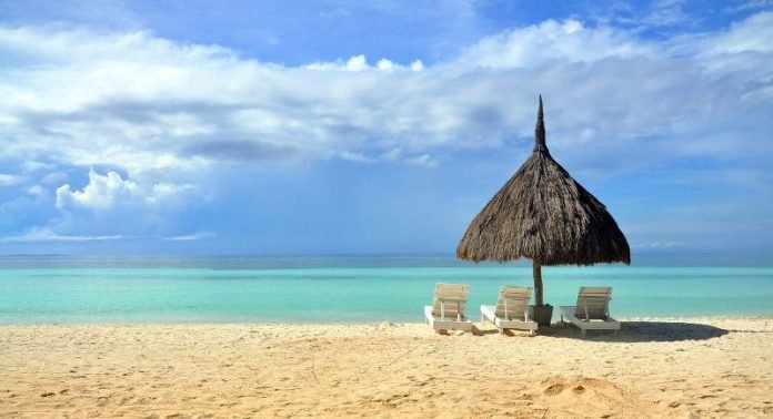 Chairs under a hut