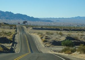 Long road in Laughlin, Nevada.