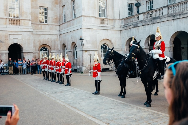guards at a ceremony in London