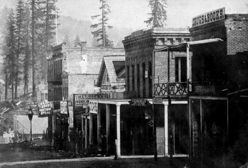historic image of nevada city downtown district