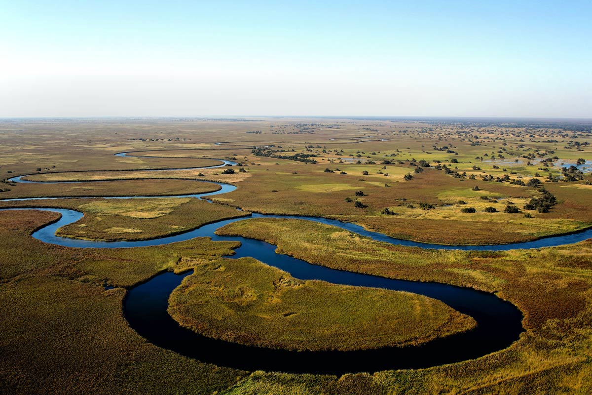 Okavango Delta River in Botswana