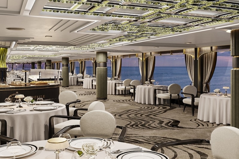 Regent Seven Seas cruise ship luxury dining room