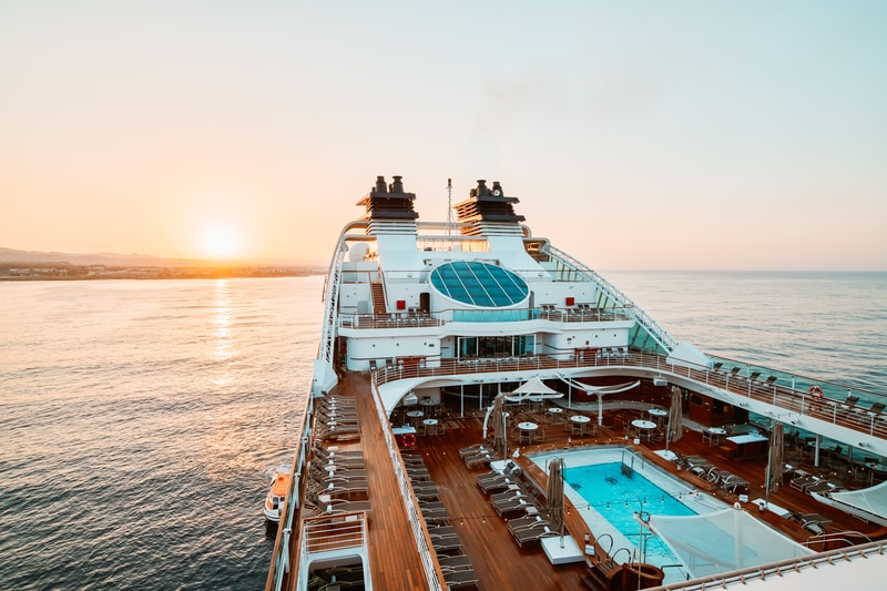 Seabourn cruise ship top deck