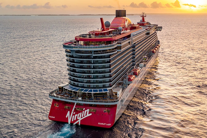 Virgin Voyagers cruise ship at sea