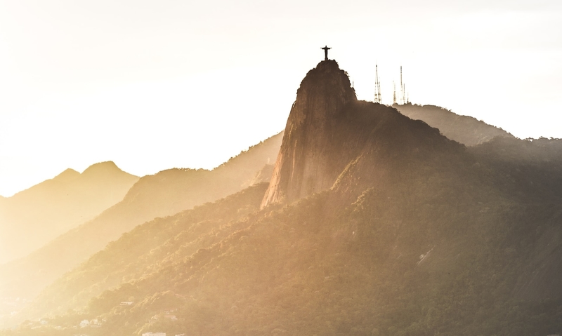 Christ the Redeemer statue at sunset
