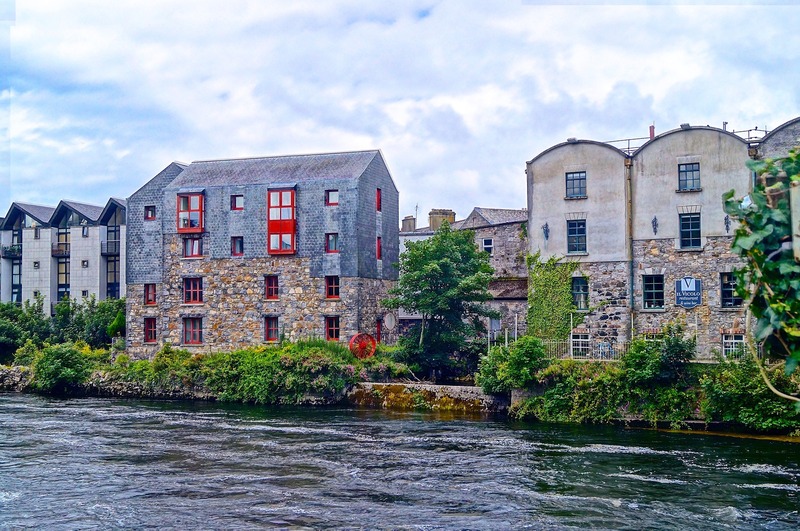 Houses in Galway next to river