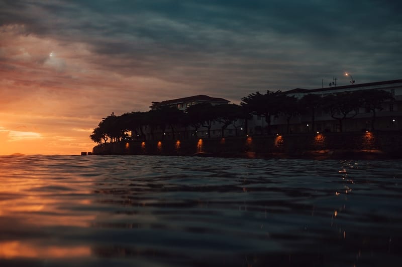 A sunset on a Rio beach