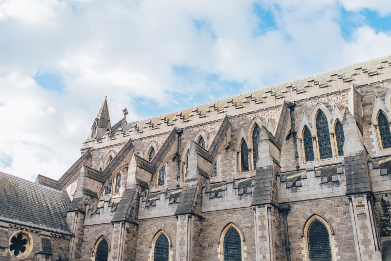 side angle of christ church cathedral dubin