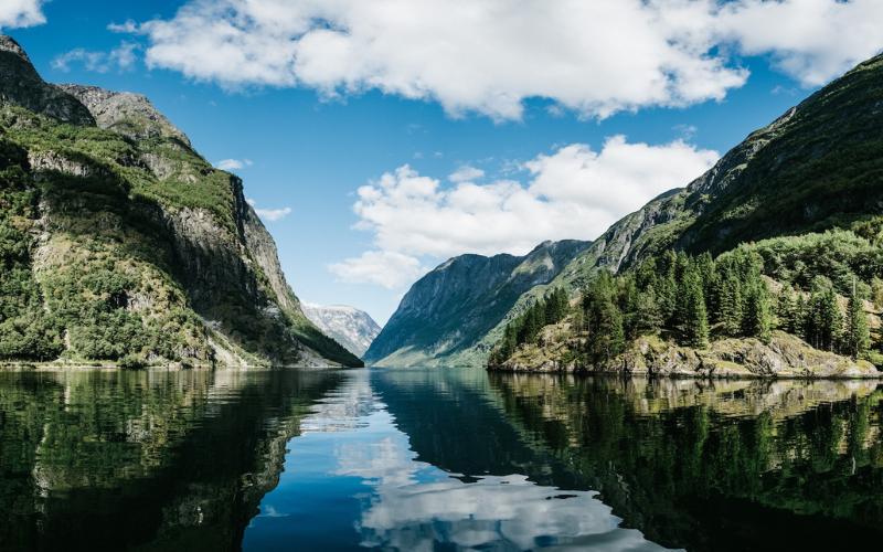 Gudvangen fjords in Norway