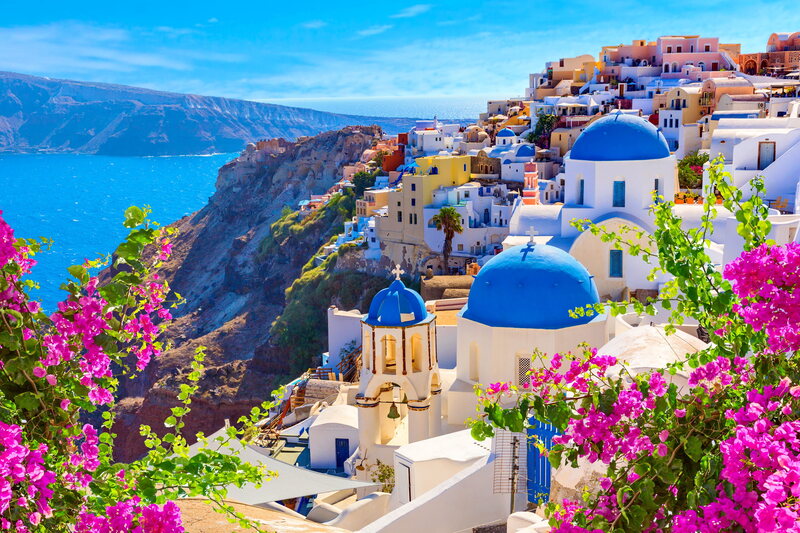Spring is also one of the best times to visit Greece, Santorini. 