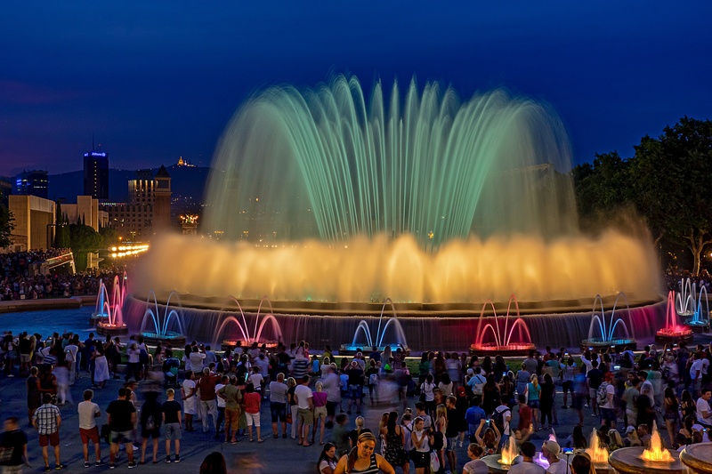 The best time to visit Barcelona is in Spring to see the Magic Fountain.