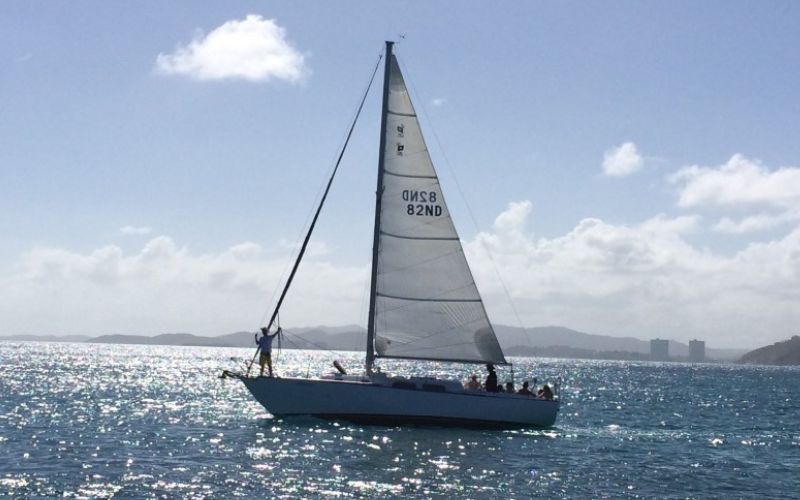 Sail Snorkel Party sailboat tour on Caribbean Sea in Puerto Rico