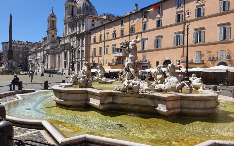 The Neptune fountain in Rome