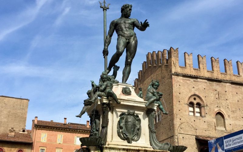 Fountain of Neptune in Bologna.