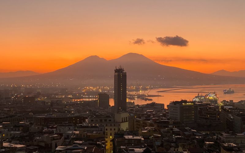 Mount Vesuvius at Sunrise.