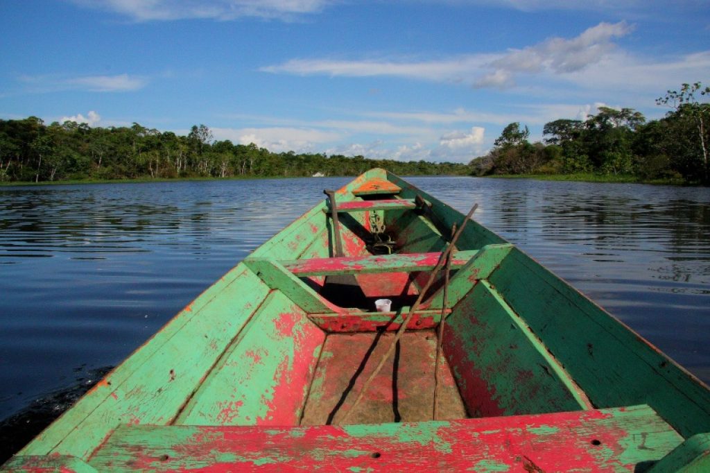 A canoe on the Amazon 