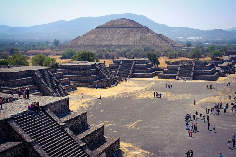 Ancient Aztec archeological site in Mexico