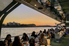 Candelit dinner along Danube river